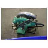 Lot of Power Tools with Circular Saw and Drill with Extra Saw Blades