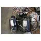 Collection of HVAC Blower Motors, Fans, and Pulleys