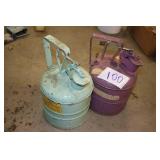 Pair of Vintage Metal Chemical Safety Cans 1,1,1-Trichloroethane