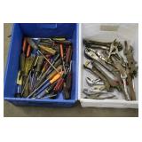 Assorted Hand Tools Collection Including Screwdrivers, Pliers, and Clamps