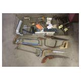 Assorted Vintage Hand Saws, Braces, and Hand Tools Collection