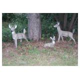 Set of 3 Deer Garden Decor Statues