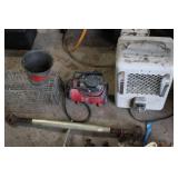 Automotive Garage Lot with Belts, Hitch Balls, Shop Heater, and Accessories