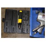 Pneumatic Impact Wrench with Assorted Sockets and Screwdriver Bit Set