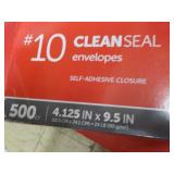 500 Clean Seal #10 Self Adhesive Cl... 500 Clean Seal #10 Self Adhesive Cl...