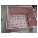 3 Totes and Plastic Clothes Basket... 3 Totes and Plastic Clothes Basket...