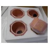 Set of 4 Ceramic Pots 4" tall... Set of 4 Ceramic Pots 4" tall...