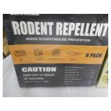 1 Rodent Repellent 8 pack and 3 box... 1 Rodent Repellent 8 pack and 3 box...