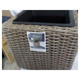 Rattan Cube Planter -slight Damage ... Rattan Cube Planter -slight Damage ...