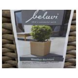 Rattan Cube Planter -slight Damage ... Rattan Cube Planter -slight Damage ...