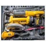 DeWalt 18V Cordless Power Tool Set with Circular Saw, Reciprocating Saw, Flashlight, Charger and Case DeWalt 18V Cordless Power Tool Set with Circular Saw, Reciprocating Saw, Flashlight, Charger and Case