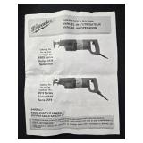 Milwaukee Sawzall Reciprocating Saw with Case, Blades, and Manual Milwaukee Sawzall Reciprocating Saw with Case, Blades, and Manual