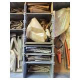 Assorted Hardware Set in Metal Organizer Box - Screws, Drill Bits, Fasteners Assorted Hardware Set in Metal Organizer Box - Screws, Drill Bits, Fasteners
