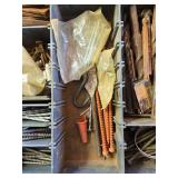 Assorted Hardware Set in Metal Organizer Box - Screws, Drill Bits, Fasteners Assorted Hardware Set in Metal Organizer Box - Screws, Drill Bits, Fasteners