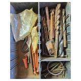 Assorted Hardware Set in Metal Organizer Box - Screws, Drill Bits, Fasteners Assorted Hardware Set in Metal Organizer Box - Screws, Drill Bits, Fasteners