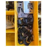 Assorted Hardware Organizer Box with Brackets, Screws, Clamps, and Fasteners Assorted Hardware Organizer Box with Brackets, Screws, Clamps, and Fasteners