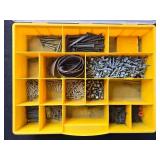 Organizer Box with Assorted Nails, Bolts, Screws, and Sandpaper Rolls Organizer Box with Assorted Nails, Bolts, Screws, and Sandpaper Rolls