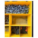 Organizer Box with Assorted Nails, Bolts, Screws, and Sandpaper Rolls Organizer Box with Assorted Nails, Bolts, Screws, and Sandpaper Rolls