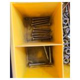Yellow Organizer Box with Assorted Nuts, Bolts, Screws and Hardware Yellow Organizer Box with Assorted Nuts, Bolts, Screws and Hardware