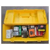 Toolbox with Assorted Nails, Screws and 3 Red Head Concrete Adhesive Kits Toolbox with Assorted Nails, Screws and 3 Red Head Concrete Adhesive Kits