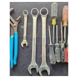 Mixed Lot of Hand Tools Including Screwdrivers, Wrenches, Drill Bits, and Pliers Mixed Lot of Hand Tools Including Screwdrivers, Wrenches, Drill Bits, and Pliers