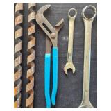 Mixed Lot of Hand Tools Including Screwdrivers, Wrenches, Drill Bits, and Pliers Mixed Lot of Hand Tools Including Screwdrivers, Wrenches, Drill Bits, and Pliers