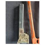 Set of Hand Tools: Bolt Cutters, Hand Saw, and Strap Cutter Set of Hand Tools: Bolt Cutters, Hand Saw, and Strap Cutter