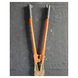 Set of Hand Tools: Bolt Cutters, Hand Saw, and Strap Cutter Set of Hand Tools: Bolt Cutters, Hand Saw, and Strap Cutter