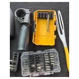 Mixed Hand Tools and Drill Bits Collection with Toolbox Mixed Hand Tools and Drill Bits Collection with Toolbox