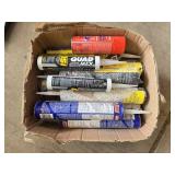 Box of Construction Caulk and Sealant Tubes Assorted Types - content quantities unknown Box of Construction Caulk and Sealant Tubes Assorted Types - content quantities unknown