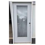 Prehung Exterior Door with Glass Panel 82in H x 38in W Prehung Exterior Door with Glass Panel 82in H x 38in W