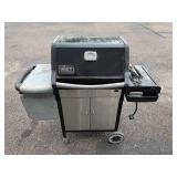 Weber Genesis Silver Gas Grill with Side Burner and Cabinet Storage Weber Genesis Silver Gas Grill with Side Burner and Cabinet Storage