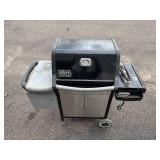 Weber Genesis Silver Gas Grill with Side Burner and Cabinet Storage Weber Genesis Silver Gas Grill with Side Burner and Cabinet Storage