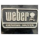 Weber Genesis Silver Gas Grill with Side Burner and Cabinet Storage Weber Genesis Silver Gas Grill with Side Burner and Cabinet Storage