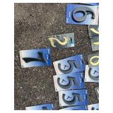 Large Assortment of House Numbers 5 1/4 Inch Mixed Styles and Finishes Large Assortment of House Numbers 5 1/4 Inch Mixed Styles and Finishes