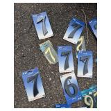 Large Assortment of House Numbers 5 1/4 Inch Mixed Styles and Finishes Large Assortment of House Numbers 5 1/4 Inch Mixed Styles and Finishes