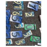 Large Assortment of House Numbers 5 1/4 Inch Mixed Styles and Finishes Large Assortment of House Numbers 5 1/4 Inch Mixed Styles and Finishes