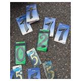 Large Assortment of House Numbers 5 1/4 Inch Mixed Styles and Finishes Large Assortment of House Numbers 5 1/4 Inch Mixed Styles and Finishes