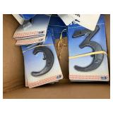Large Assortment of House Numbers 5 1/4 Inch Mixed Styles and Finishes Large Assortment of House Numbers 5 1/4 Inch Mixed Styles and Finishes