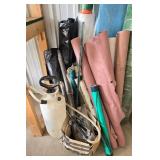 Assorted Construction Materials and Garden Sprayer Assorted Construction Materials and Garden Sprayer