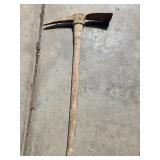 Pair of Vintage Pick Mattocks with Wooden Handles Pair of Vintage Pick Mattocks with Wooden Handles