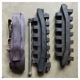 Over the Tire Track Repair Kit with 2 Rubber Track Pads, Steel Bar, and Ratchet Strap Over the Tire Track Repair Kit with 2 Rubber Track Pads, Steel Bar, and Ratchet Strap