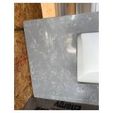 Gray Vanity Top with Integrated Sink 44x22 Inch Gray Vanity Top with Integrated Sink 44x22 Inch