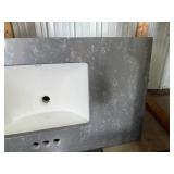 Gray Vanity Top with Integrated Sink 44x22 Inch Gray Vanity Top with Integrated Sink 44x22 Inch