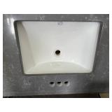 Gray Vanity Top with Integrated Sink 44x22 Inch Gray Vanity Top with Integrated Sink 44x22 Inch