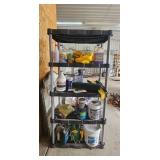 5-Tier Plastic Utility Shelf with Cleaning and Maintenance Supplies, 73 x 36 x 17 in 5-Tier Plastic Utility Shelf with Cleaning and Maintenance Supplies, 73 x 36 x 17 in