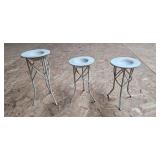 Set of Decorative Metal Wire Baskets and Candle Holders Set of Decorative Metal Wire Baskets and Candle Holders