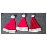 Holiday Decor Lot with Santa Hats, Reindeer Plush, Light Set, and Ornaments Holiday Decor Lot with Santa Hats, Reindeer Plush, Light Set, and Ornaments