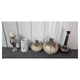 Set of 5ecorative Vases and Candle Holder Assortment Set of 5ecorative Vases and Candle Holder Assortment