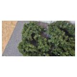 Holiday Wreaths and Decorations Lot with Garland, Bows, and Tin Holiday Wreaths and Decorations Lot with Garland, Bows, and Tin
